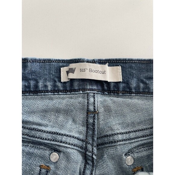 Levi’s 515 Bootcut Jeans Women’s W27/L30 Blue Denim Flare Y2K Stretch Western - Picture 4 of 9
